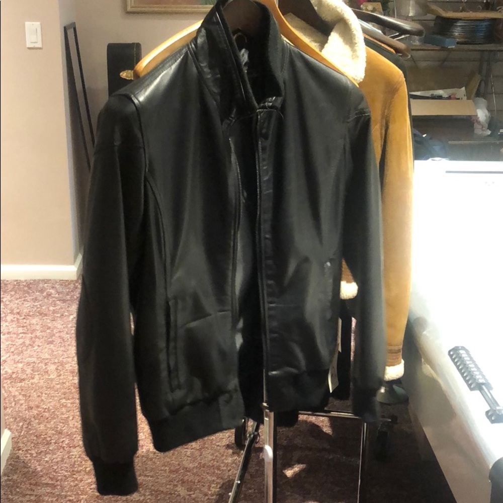 Genuine leather bomber jacket!